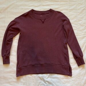 Aerie oversized XS pullover maroon burgundy
